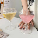 Ribbed heart love glass mugs kitchen dining room couple cups