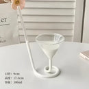 Ribbed heart love glass mugs kitchen dining room couple cups