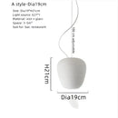 Ribbed off-white glass cocoon pendant light for dining room