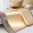 Ribbed pink soft bed mat set bedroom textured pleats
