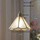 Ribbed teal blue glass led pendant light for dining room