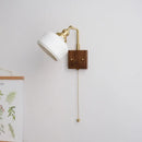 Ribbed white ceramic and copper led wall lamps – bedroom mirror light
