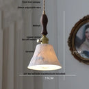 Ribbed white ceramic pendant light fixture kitchen brass knob switch