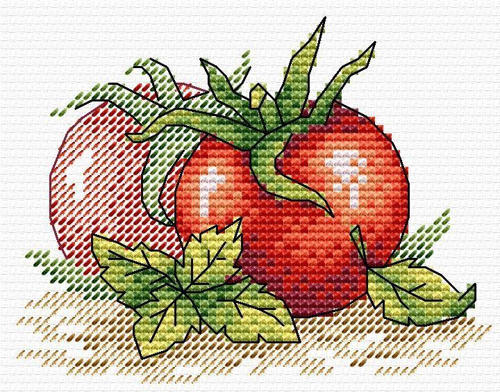 Ripe Tomato SM-435 Counted Cross Stitch Kit