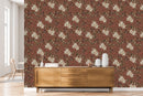 Dark Floral Vintage Wallpaper