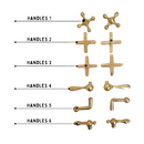 Unlacquered Brass Kitchen Faucet, Bridge Kitchen Faucet With Sprayer, Antique Brass Gold Faucet (8")