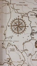 Lake Powell Topo Map Sign | Laser Engraved & Framed Wall Art
