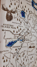 Ashton to Island Park Topo Map Sign | Laser Engraved & Framed Wall Art