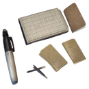 Note Patch Kit: Writable PVC surface for field notetaking with illuminated memo graph.