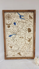 Ashton to Island Park Topo Map Sign | Laser Engraved & Framed Wall Art