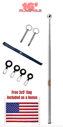 16' Fiberglass Telescoping RV Flagpole | Poles and Holders