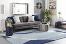 Robbins Modern Blue Wool Rug