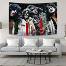 Rock kiss band canvas tapestry – living room black & silver wall art