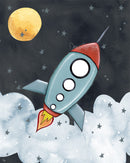 To The Moon Prints - Luster Paper Nursery Wall Art Prints