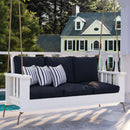 Amish Casual Rockford Daybed Swing Package with Included Cushions, Lounge, Tricorn Black Paint