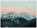 Rocky Mountain Winter Print Metal Wall Art – Colorado Snowy Landscape Wall Decor