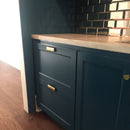 Rectangular Drawer  "Roman" Pulls in Aged Brass