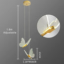 Romantic gold butterfly led chandelier living room pendant light
