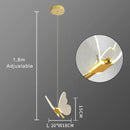 Romantic gold butterfly led chandelier living room pendant light