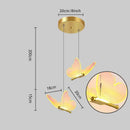 Romantic gold butterfly led chandelier living room pendant light