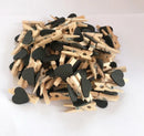 Romantic heart shape wood clips multi color bedroom decor