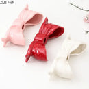Romantic pink bowknot ceramic candle holder dining room aesthetic decor
