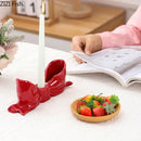 Romantic pink bowknot ceramic candle holder dining room aesthetic decor