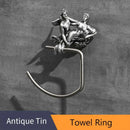 Romantic silver angel bathroom hardware set – bathroom decor