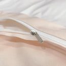 Romantic white and pink embroidered flowers butterfly bedding set bedroom