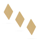 3 Diamonds Unfinished Wooden Shapes Craft Cutouts DIY Unpainted 3D Plaques 4 Inches