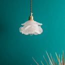 Rose frosted white glass pendant lamp living room light