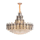 Rose gold and smoky dimmable crystal chandelier living room light