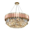 Rose gold & clear e14 led crystal pendant lights dining room