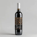 Rose Gold Confetti Wine Label