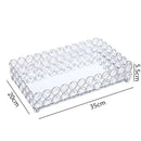 Rose gold crystal glass mirror tissue box holder bedroom organizer