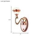 DecorBites™ Rose Gold Metal Urn Wall Sconce with Twisted LED Arm – Contemporary Lighting Fixture