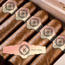 Rose Gold Monogram Wedding Cigar Bands