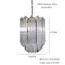 Rose gold pink glass chandelier kitchen cascading pendant light