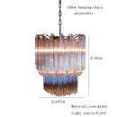 Rose gold pink glass chandelier kitchen cascading pendant light