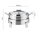 Rose gold ribbed hot pot alcohol set dining room chafing dish