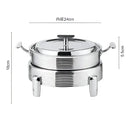 Rose gold ribbed hot pot alcohol set dining room chafing dish