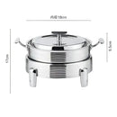 Rose gold ribbed hot pot alcohol set dining room chafing dish