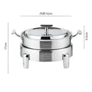 Rose gold ribbed hot pot alcohol set dining room chafing dish