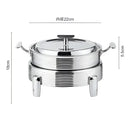 Rose gold ribbed hot pot alcohol set dining room chafing dish