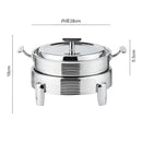 Rose gold ribbed hot pot alcohol set dining room chafing dish