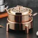 Rose gold ribbed hot pot alcohol set dining room chafing dish