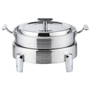 Rose gold ribbed hot pot alcohol set dining room chafing dish