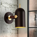 DecorBites™ Rotatable Modern Black Wall Lamp for Office Corridor - Cup Shade, Metallic Finish