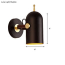 DecorBites™ Rotatable Modern Black Wall Lamp for Office Corridor - Cup Shade, Metallic Finish