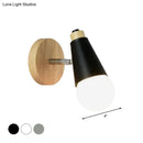 DecorBites™ Rotatable Nordic Sweet Cone Wall Light - Child Bedroom Wall Sconce with Metal/Wood Backplate
